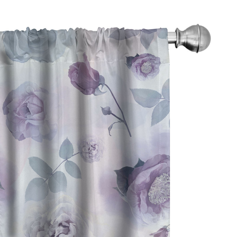 Coreatha Semi Sheer Curtain Pair, 28" W x 95" L