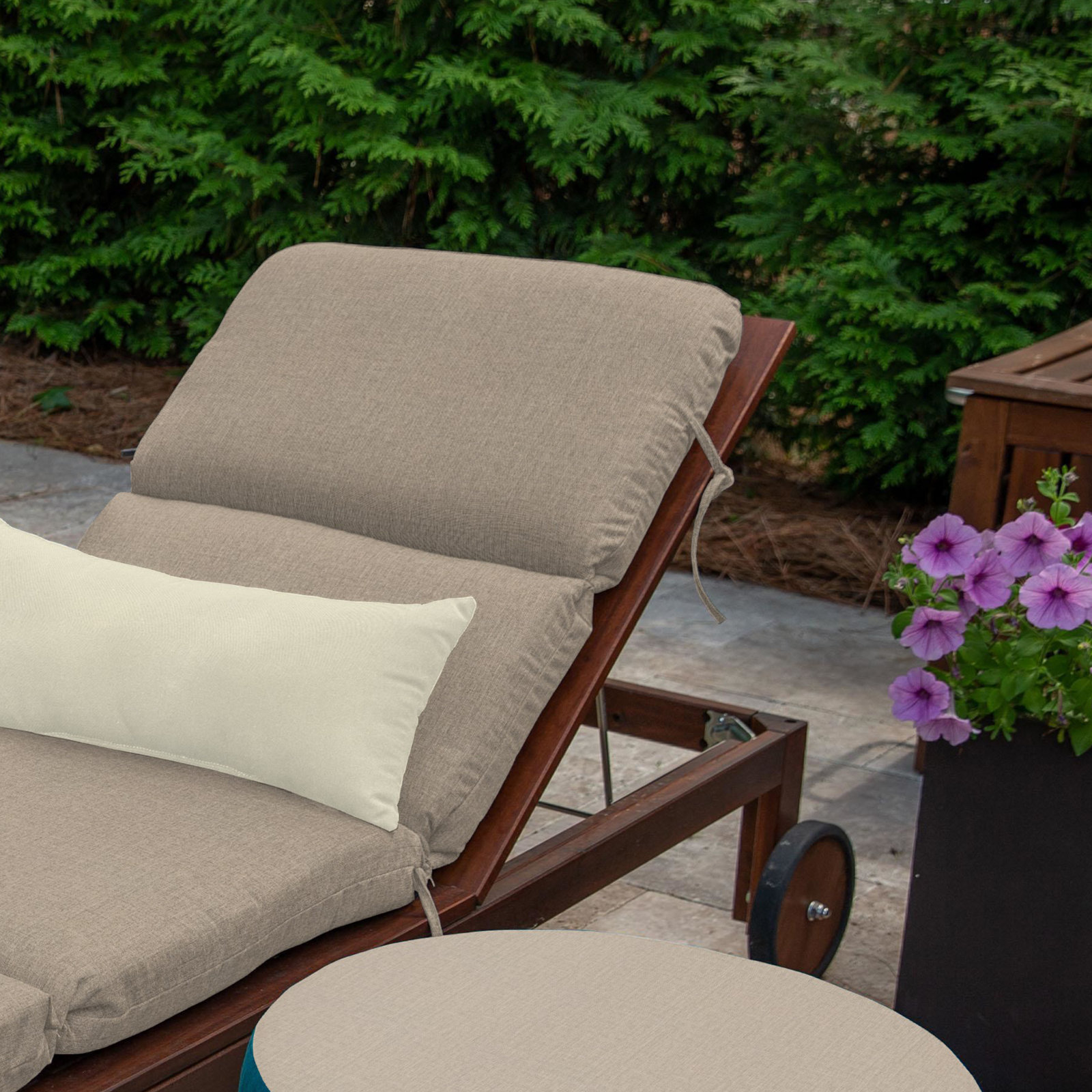23" Sunbrella® Seat and Back Cushion, Cast Ash Sunbrella® Plainweave