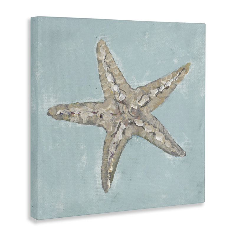 «Blue Starfish Impression» par Julie DeRice, H 24 po x l 24 po