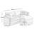 Two-Seater Sofa With 1 Footrest, L-Shaped 2-Seater Sofa With Ottoman-218080974