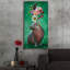  «Party Hippo» par Heather Gauthier, art mural en verre acrylique, 24 po x 48 po-34271290