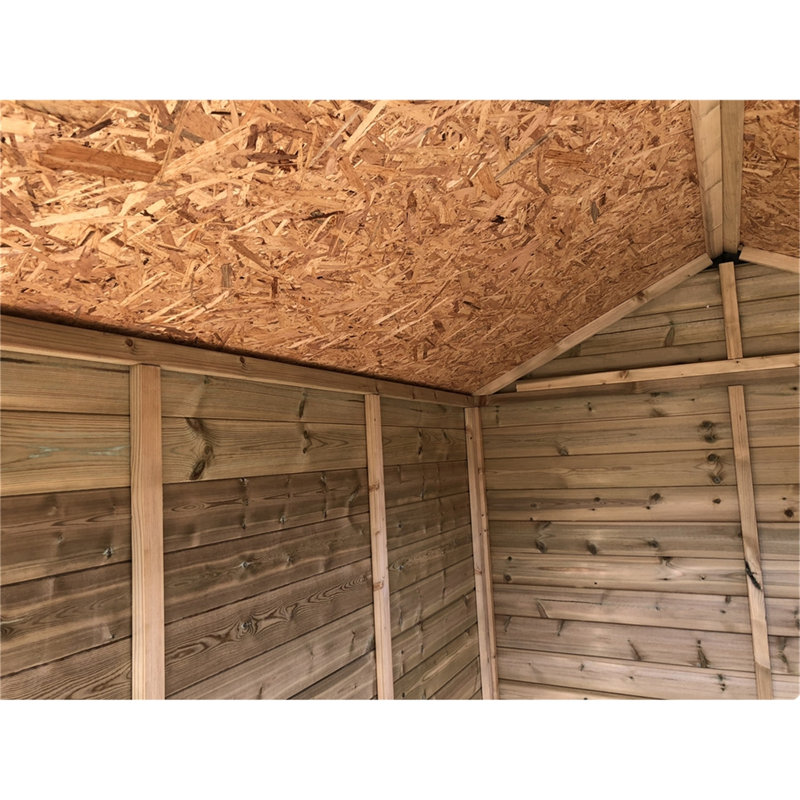 Klimas 4 ft. W x 5 ft. D Solid Wood Garden Shed