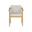 Coraline Teak Patio Dining Armchair with Cushion