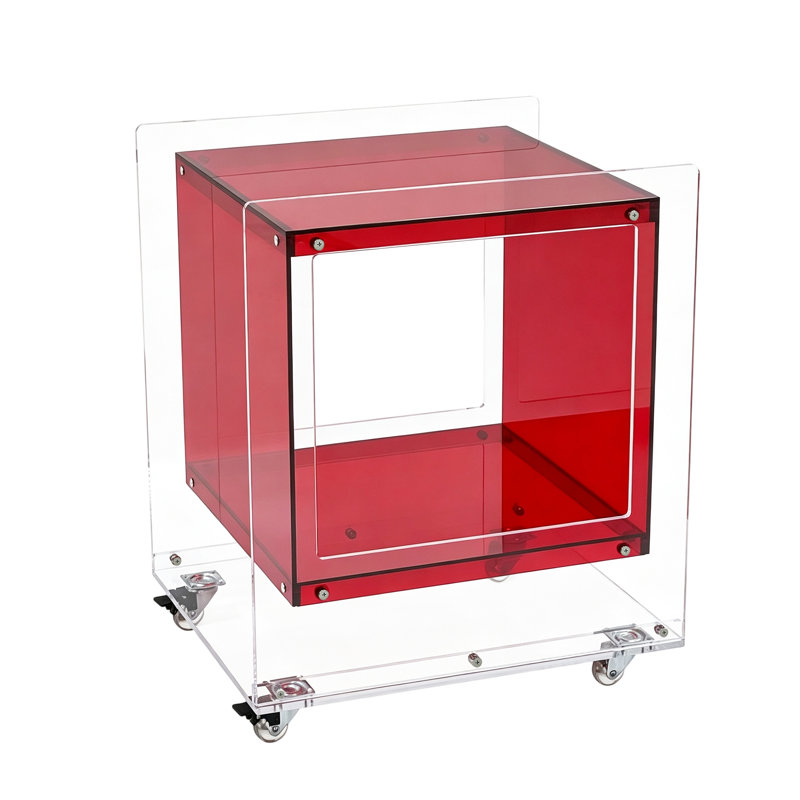Frame Square Side Table, Red, Yes