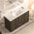 48"Dark Brown Bathroom Vanity. Abundant Storage Cabinet -2 Soft Close Doors And 9 Drawers-1673175627
