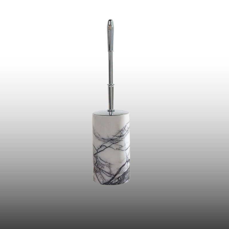 Brosse de toilette 100% marbre, Marbre blanc