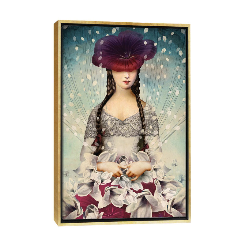«Bind Flowers» par Catrin Welz-Stein - impression d'art graphique, Pas de tapis, H 26 po x l 18 po x 1,5 po