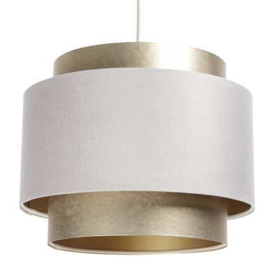 Agoura 1 - Light Silver Drum Pendant
