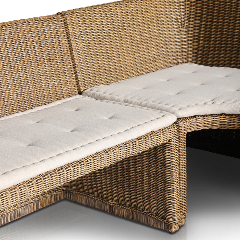 Senna L-Shape Dining Banquette, Right Hand Facing, 32.5" H x 83.25" W x 83.25" D