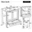 Meuble-lavabo 30 po avec lavabo, meuble-lavabo autoportant avec 1 tiroir et 2 portes à fermeture en douceur avec rangement pour porte, structure et pieds en bois massif, blanc-105248740-105248742