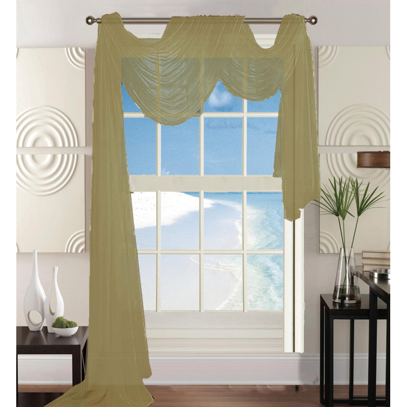 Rideau en polyester transparent, Tanné