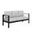 73" All-Weather Aluminum Patio Sofa, 3 Seat Outdoor Couch With Thick Cushions &  Frame-2092200422