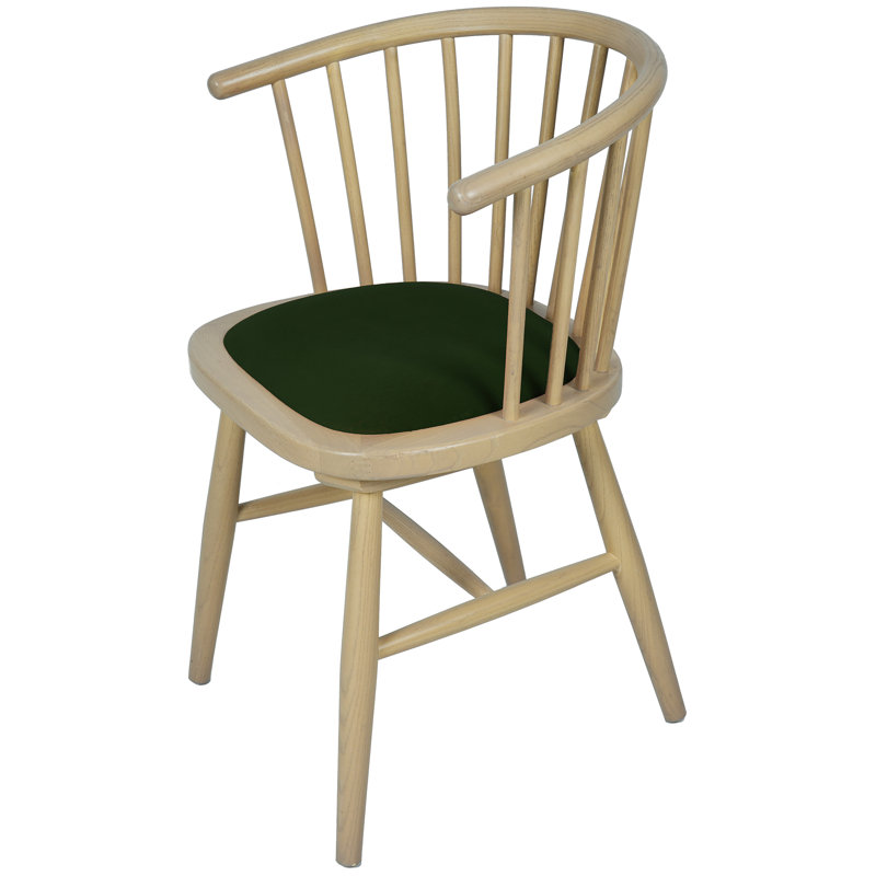 Upholstered Dining Carver Chair - Pad, Green