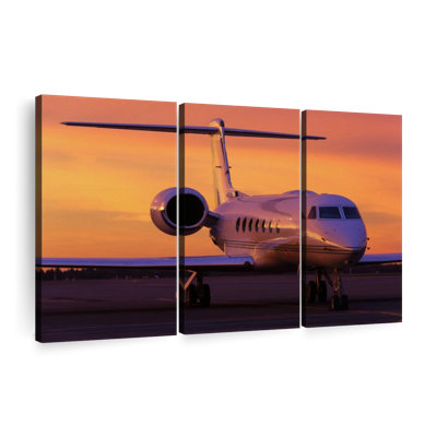 Impression sur toile Parked Business Plane