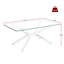 Table basse rectangulaire en verre trempé 39,37 pouces
