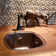 15" Square Copper Kitchen Bar Sink with Grape Designs