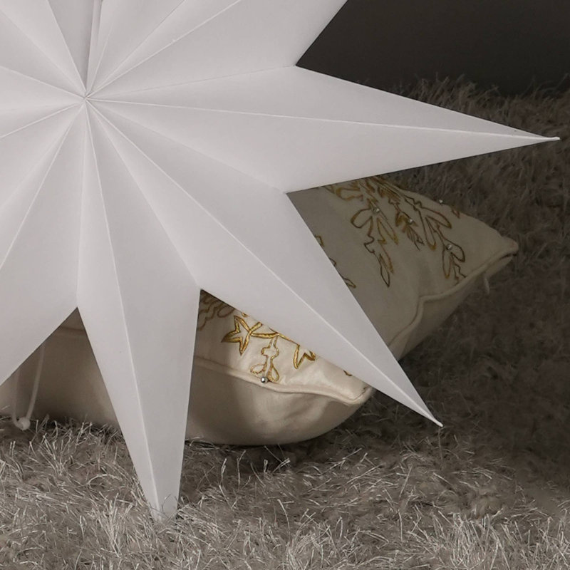 Étoile de Noël en papier | Ornement suspendu fait à la main 60 cm