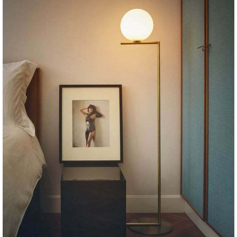Lampe sur pied en verre Smith, 63.77"