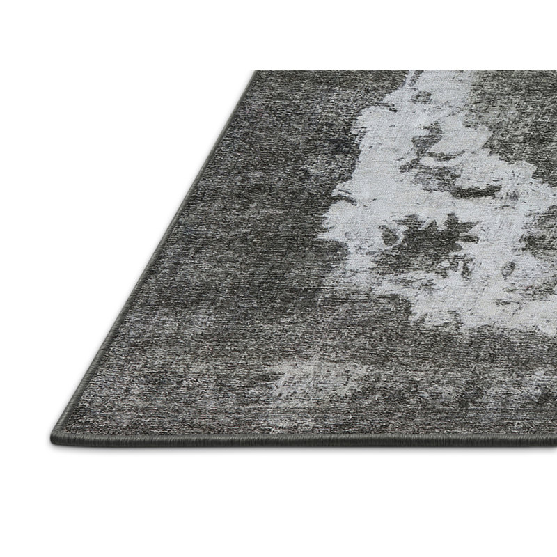 Tapis oriental noir / blanc, Rectangle 8 pi x 12 pi
