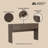 Linda 60" Modern Console Table with 3 Drawers in Walnut Brown-116227799