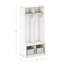 Casier 2 sections avec banc EdQ - Blanc-121690189-121690187-121690184