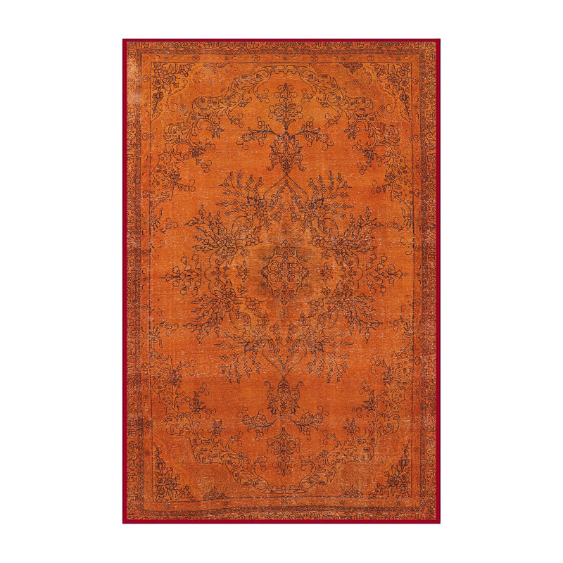 Tapis oriental orange Reze, Tapis de couloir 2 pi x 5 pi