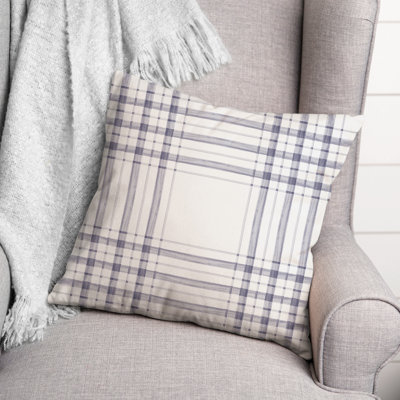 Plaid Outdoor Throw Pillow