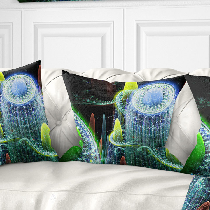  Coussin Abstract World of Infinite Fractal, 16 po x 16 po, Coussin décoratif