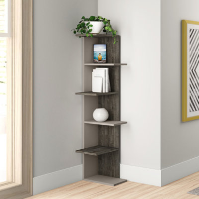 Saso Corner Bookcase 5-Tier Storage Unit