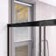 Porte de douche coulissante simple semi-sans cadre l 56 po x l 74 po x H 74 po, verre trempé transparent de 1/4 po (6 mm), largeur réglable, finition noir mat