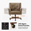 Chaise de bureau pivotante en cuir Meroy-2067271347