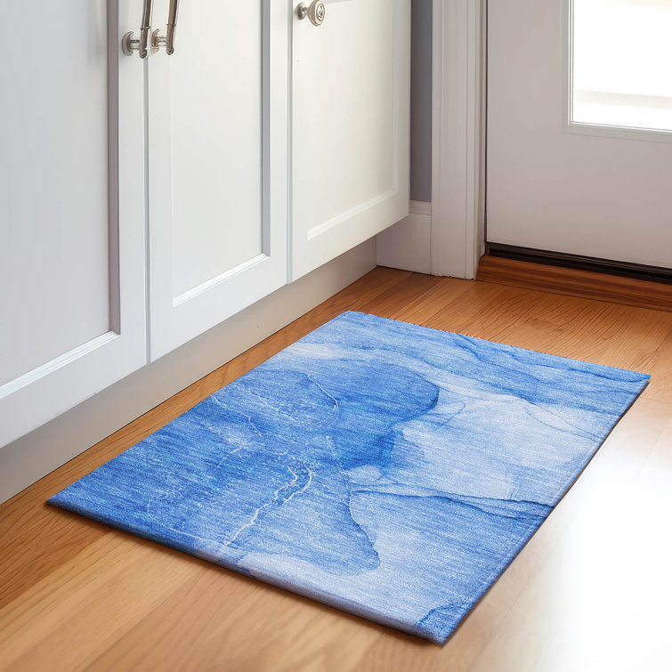 Premium Machine Washable Cerrito AMF507 Blue Rug