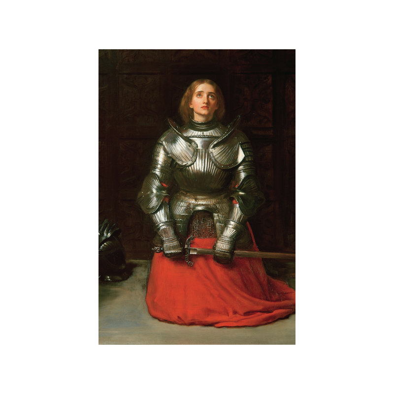 Joan Of Arc, 1865 by Sir John Everett Millais - Painting on Canvas, 66.04 cm H x 45.72 cm W x 1.91 cm D, No Framed