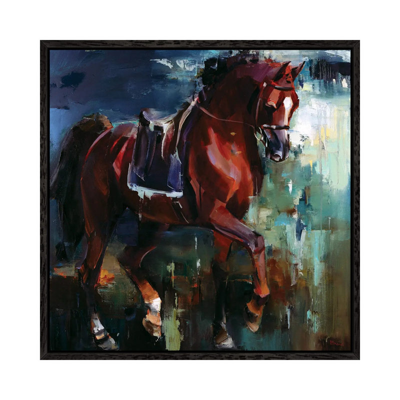 Inversion by Tatyana Yabloed - Painting on Canvas, 45.72cm H x 45.72cm W x 3.81cm D, Black Floater Framed