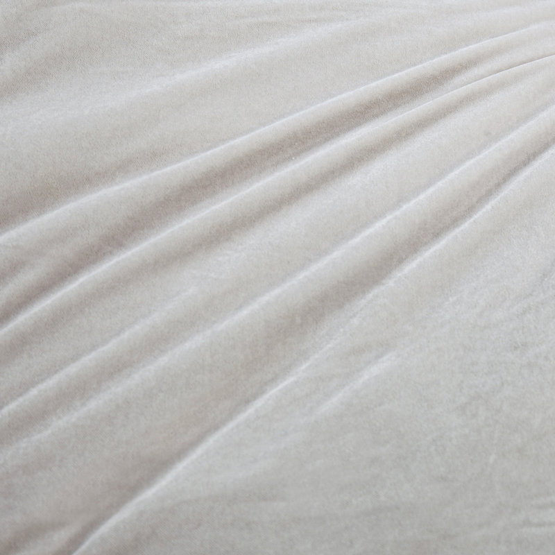 Ensemble d'édredon décontracté en velours Estelle, Édredon pour très grand lit + 2 taies décorativ, Taupe