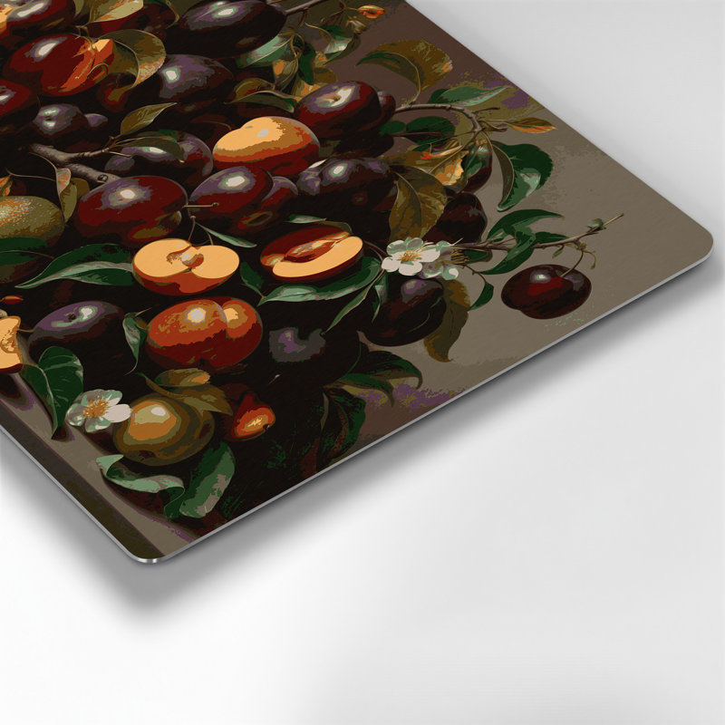 «Fruit Pluot», art mural en métal brun, H 11 po x l 14 po