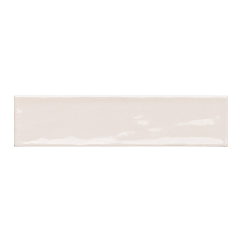 Avereti Chiffon 2 in. x 8 in. Cream Glossy Ceramic Wall Tile, Chiffon