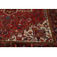 Tapis rouge rétro traditionnel 9 x 11