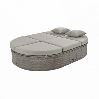 Leontiy 55.3'' Wide Patio Daybed with Cushions