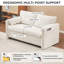 2 en blanc avec revêtement en chenille et mousse haute stable pour un confort familial