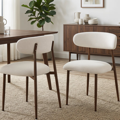 Chaise d'appoint rembourrée en bois massif Morden