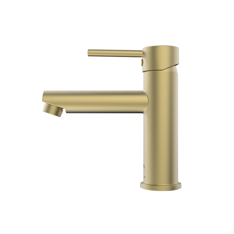 Delphi Single-handle Bathroom Faucet with Drain Assembly, Matte Gold