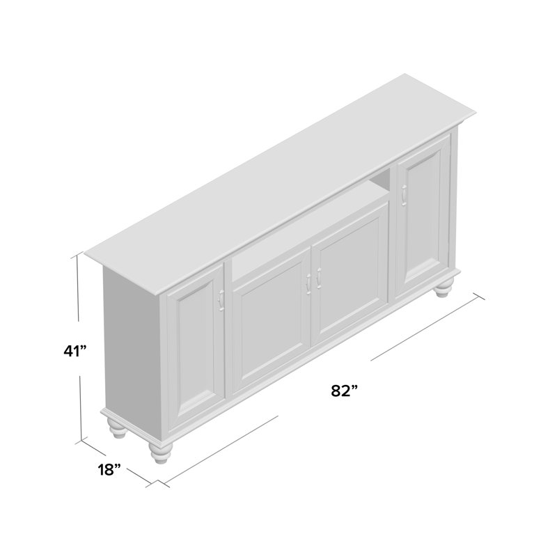 Velarde Unfinished TV Stand for TVs up to 88", Chocolate Mousse