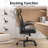 Ergonomic Office Chair, Home Office Desk Chair With Headrest, High Back Computer Chair With Armrests And Adjustable Lumbar Support For Home Office Study Room, Black & Dark Black-1991931328