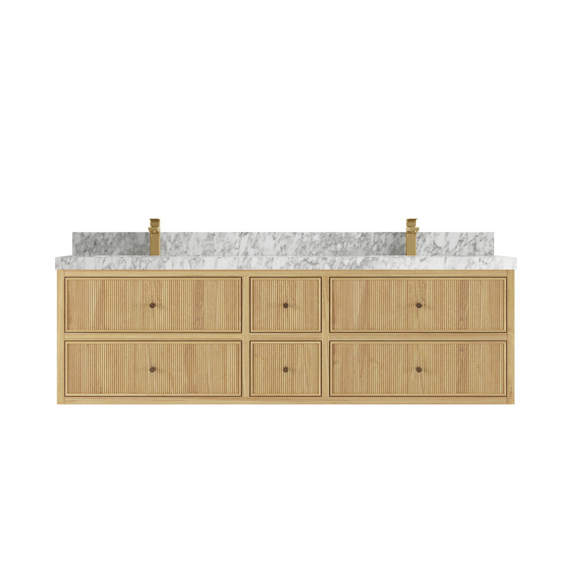 Ensemble de meuble-lavabo double 72 po Sonoma, Marbre de Carrare