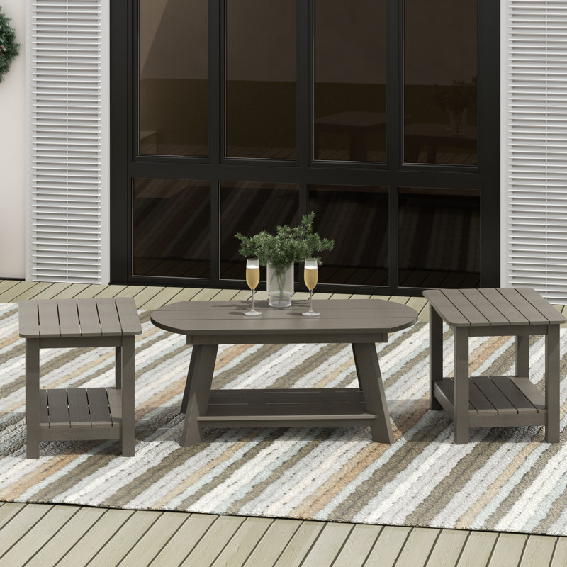 Ensembles de table en plastique Arrlo, Gris anthracite