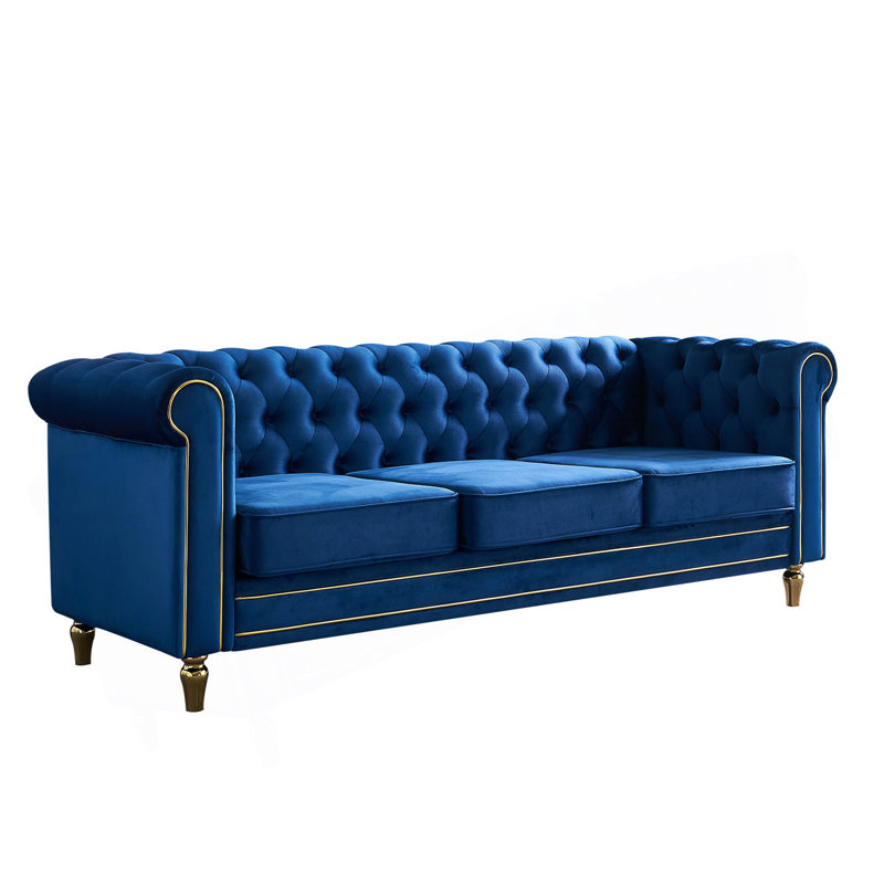 Canapé Chesterfield en velours 84,65 po