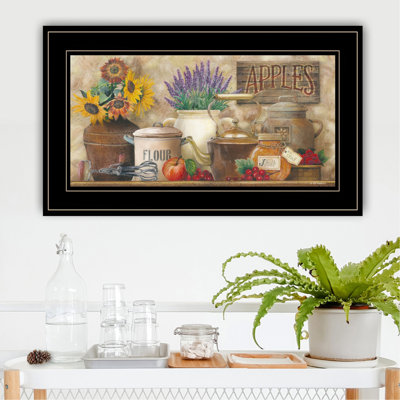 «Antique Kitchen» par Ed Wargo, reproduction encadrée prête à accrocher, cadre noir