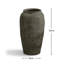 Terracotta Vase - Rustic Black-473870695