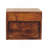Solid Wood Chestnut Nightstand, Wall-Mounted, 2-Drawers, Brown